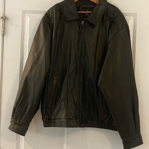 Croft and Barrow Leather Bomber jacket XLT